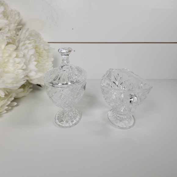 Godinger Dublin Shannon Crystal Sugar Bowl and Creamer Set- Classic - Picture 3 of 10